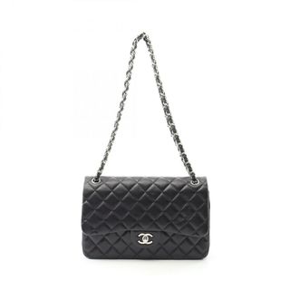 シャネル(CHANEL)のシャネル CHANEL デカマトラッセ30 クラシック ラージ Wフラップ ショルダーバッグ バッグ ラムスキン（羊革） レディース ブラック系 A58600 【中古】(ショルダーバッグ)