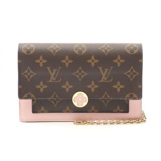 ルイヴィトン(LOUIS VUITTON)のルイ・ヴィトン LOUIS VUITTON ポルトフォイユ フロール チェーン ショルダーバッグ バッグ PVCコーティングキャンバス レザー モノグラム レディース ブラウン系 / ピンク系 M67405 【中古】(ショルダーバッグ)