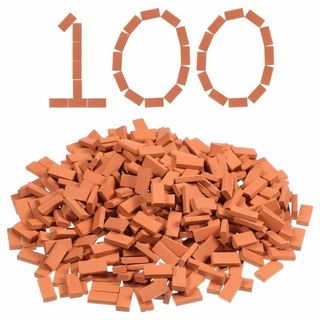 レンガブロック 赤レンガ 1:35 100個入 ミニチュア レンガ ジオラマ セ