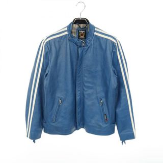 ショット(schott)のショット schott CLASSIC RACER シングル ライダースジャケット 衣料品 アウター レザー メンズ ブルー系 / ホワイト系 【中古】(ライダースジャケット)
