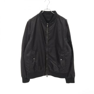 バレンティノ(VALENTINO)のヴァレンチノ Valentino ロックスタッズ ブルゾン 衣料品 アウター ナイロン メンズ ブラック系 2V3C11 702KP 【中古】(ブルゾン)