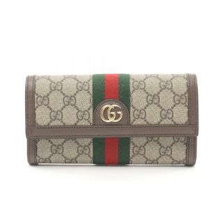 グッチ(GUCCI)のグッチ GUCCI オフィディア GGスプリーム コンチネンタルウォレット 二つ折り長財布 財布 レザー PVC レディース ベージュ系 / ブラウン系 / マルチカラー 52315396IWG8745 【新品】(財布)