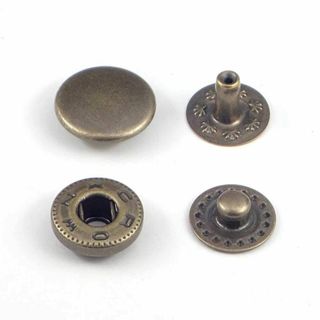 【人気商品】バネホック 中 No.2 11.5mm (アンティーク, 100セッ