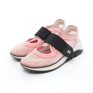 シャネル(CHANEL)のシャネル CHANEL ココマーク スニーカー 靴 ファブリック レディース ホワイト系 / レッド系 / ブラック系 【中古】(スニーカー)