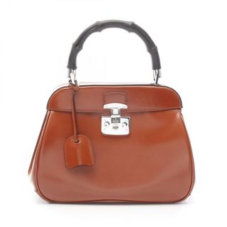 グッチ(GUCCI)のグッチ GUCCI レディロック バンブー ハンドバッグ バッグ レザー レディース ボルドー系 331830 【中古】(ハンドバッグ)