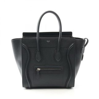 セリーヌ(CELINE)のセリーヌ CELINE ラゲージ マイクロ ショッパー ハンドバッグ バッグ レザー レディース ブラック系 189793 【中古】(ハンドバッグ)