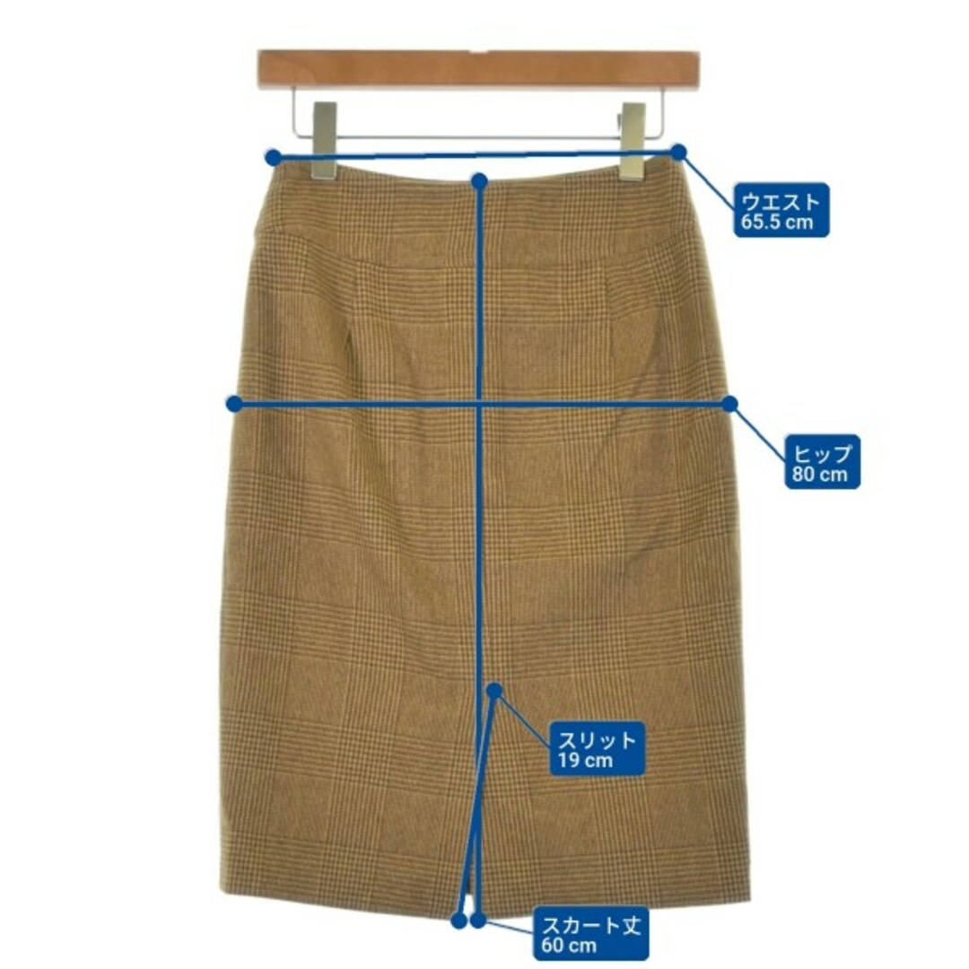 S Max Mara ひざ丈スカート 茶 4214224S0002 Max Mara - Max Mara マックスマーラ ひざ丈スカート XS 茶