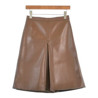 バーバリー(BURBERRY)のBURBERRY バーバリー ひざ丈スカート S 茶 【古着】【中古】【送料無料】(ひざ丈スカート)