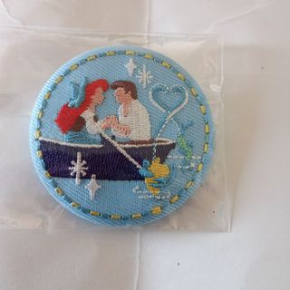 ディズニー刺繍缶バッチ　アリエル