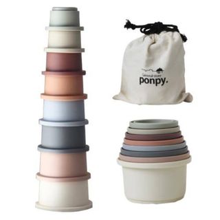 【人気商品】ponpy スタッキングカップ 8段 プラスチック製 スタッキングカ