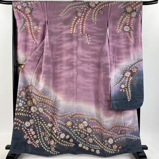 振袖 身丈164.5cm 裄丈67.5cm 正絹 美品 逸品 【中古】(着物)
