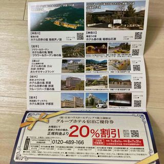 日本ハウスホールディングス　株主優待品 グループホテル宿泊ご優待券　20％割引(宿泊券)