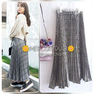 31 Sons de mode - チェックプリーツロングスカート