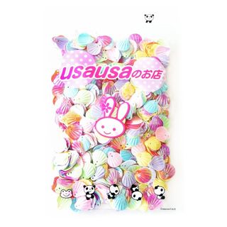 usausaのお店 カラフル貝殻(シェル)の形のスパンコール AB カラー(約1