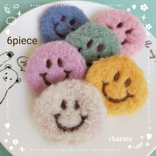 ワッペン / ふわもこニコちゃん / 6color mix