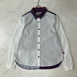 ディッキーズ(Dickies)のDickies ロゴ チェック 星柄 ボタン 長袖 シャツ ブラウス S(シャツ/ブラウス(長袖/七分))