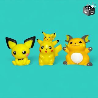 ポケモン(ポケモン)のポケモンキッズ（ピチュー、ピカチュウ 、ライチュウ）指人形　No.B187(キャラクターグッズ)