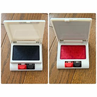 インク補充済　黒・朱　スタンプ台