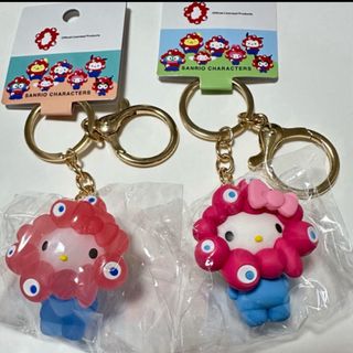 ハローキティ(ハローキティ)の2種EXPO 万博サンリオミャクミャク　クリアカラーキーホルダーキティ　(キーホルダー)