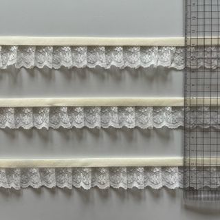 レースバイアス☆2m×3個＝6m☆クリーム色