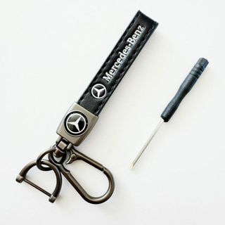 メルセデス・ベンツ キーホルダー おしゃれ pu革 3D レザー4(キーホルダー)