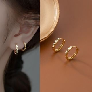 大人気♡　シンプル　ゴールド　ピアス　フープ　シンプル　アクセサリー　s925(ピアス)
