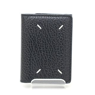 メゾンマルジェラ(Maison Margiela（旧Maison Martin Margiela）)のメゾン マルジェラ 4ステッチ 三つ折りウォレット 黒 カーフレザー SA36UI0416 三つ折り財布 Sランク【中古】(財布)