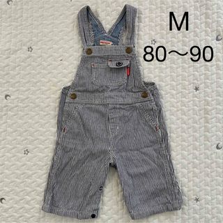 ミキハウス(mikihouse)のミキハウス　サロペット　オーバーオール　ボーダー　80センチ 90センチ(パンツ/スパッツ)