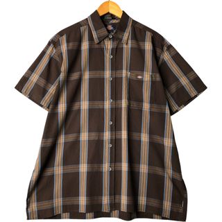 ディッキーズ(Dickies)の古着 ディッキーズ Dickies チェック柄 半袖 ワークシャツ ボックスシャツ メンズXL相当 /eaa572347(シャツ)