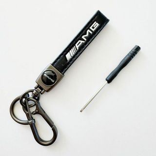 ベンツ AMG キーホルダー おしゃれ pu革 3D レザー5(キーホルダー)