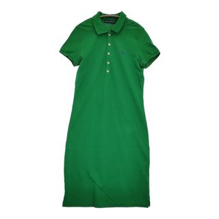 ラルフローレン(Ralph Lauren)のRALPH LAUREN SPORT 鹿の子 ポロシャツワンピース サイズXS ワンピース グリーン レディース ラルフローレンスポーツ【中古】5-0716S♪(ひざ丈ワンピース)