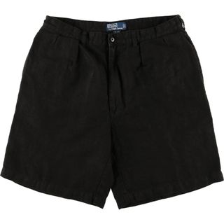ラルフローレン(Ralph Lauren)の古着 ラルフローレン Ralph Lauren POLO by Ralph Lauren TYLER SHORT ツータック リネンショーツ ショートパンツ メンズw35相当 /eaa572241(ショートパンツ)