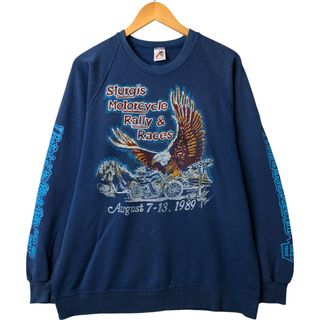 ジャージーズ(JERZEES)の古着 80~90年代 ジャージーズ Jerzees 鷲柄 イーグル柄 プリントスウェットシャツ トレーナー USA製 メンズXXL相当 ヴィンテージ /eaa555697(スウェット)