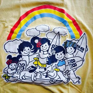 イエローTシャツ 虹 2-3Yレインボー　カラフル 88tees ハワイ