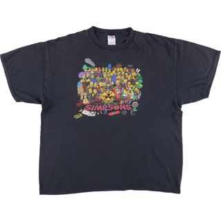 古着 00年代 デルタ DELTA THE SIMPSONS シンプソンズ アニメ キャラクタープリントTシャツ エルサルバドル製 メンズXL相当 /eaa568631