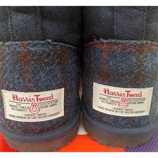 ハリスツイード(Harris Tweed)のハリスツイードネイビームートンブーツ(ブーツ)