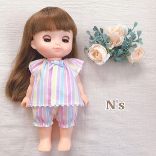 ソラン♡メルちゃん ゆめかわストライプパジャマ　ピンク