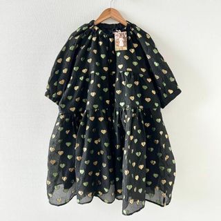 シスタージェーン(sister jane)の新品未使用✨sister jane ジャカード ハート ミニドレス ブラック(ひざ丈ワンピース)