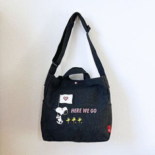 スヌーピー(SNOOPY)のスヌーピー 2WAYショルダートートバッグ グレー ROOTOTE ルートート コラボ SNOOPY(ショルダーバッグ)