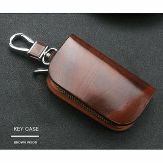 新品 各社対応 スマートキーケース 木目調 キーカバー キーホルダー(車内アクセサリ)