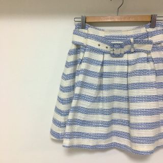 ジルバイジルスチュアート(JILL by JILLSTUART)の【タグ付き未使用！】ツイードボーダースカート(ミニスカート)