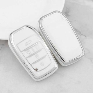 トヨタ キーケース TPU キーカバー 5白 アルファード ヴェルファイア30系(車内アクセサリ)