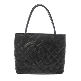 シャネル(CHANEL)の中古 シャネル CHANEL A01804 6番台 レディース トートバッグ マトラッセ ブラック キャビアスキン(トートバッグ)