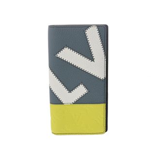 ルイヴィトン(LOUIS VUITTON)の中古 ルイ ヴィトン LOUIS VUITTON M81440 RFID(ICチップ) メンズ 長財布 ブルーグレー/イエロー トリヨンレザー(長財布)