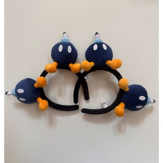 美品☆USJ マリオ　ボム兵カチューシャ２個(キャラクターグッズ)