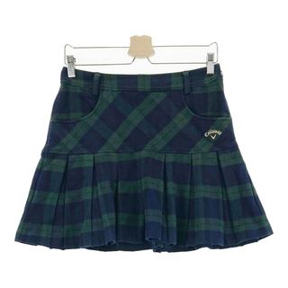 サイズ：M CALLAWAY キャロウェイ  ストレッチ プリーツスカート チェック柄 グリーン系 [240101495618] ゴルフウェア レディース ストスト(ウエア)