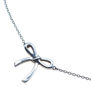 TIFFANY&Co ティファニー ボウ リボン ネックレス ペンダント シルバー SV925(ネックレス)
