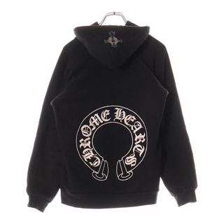 クロムハーツ(Chrome Hearts)のCHROME HEARTS クロムハーツ OLD Horseshoe Hoodie オールドモデル 裏地サーマル バックホースシュー プリント プルオーバーパーカー フーディ ブラック(パーカー)