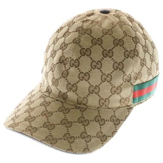 グッチ(GUCCI)のGUCCI グッチ GGキャンバス ベースボールキャップ ベージュ(キャップ)