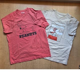 ユニクロ(UNIQLO)のUNIQLO　PEANUTS　スヌーピー　Tシャツ2枚組　Lサイズ(Tシャツ/カットソー(七分/長袖))